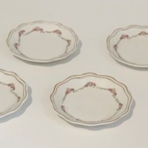 Mini antique, floral china plates